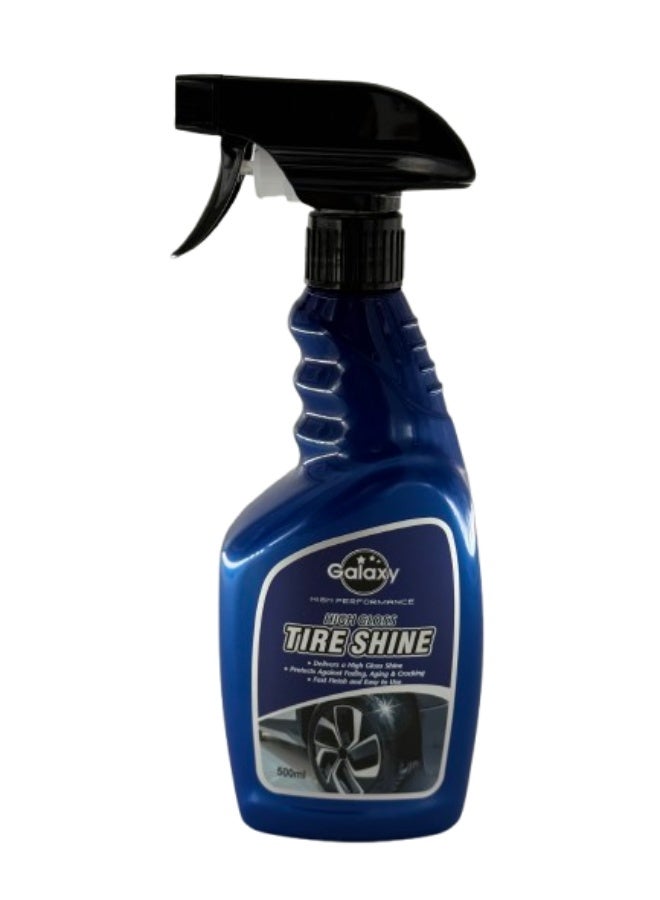 Galaxy Tire Shine Spray for Cars – Deep Black Wet Look & Long-Lasting Gloss | Protects from Dust, Fading & Cracks | Easy Spray Application for Instant Shine - Image 1